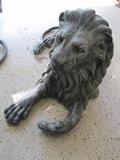 A pair of heavy Bronze Lions from the MGM Studio Lots.
