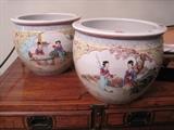 A pair of fine antique Chinese Fish Bowls.