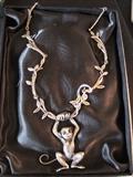 Sterling monkey necklace.