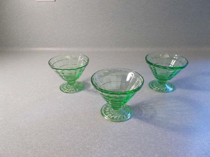 BLOCK OPTIC Depression Glass Sherberts - we have 25 (!!) of these - will be sold individually!!!
