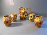 INARCO - Japan  Juice Set - Pitcher/4 Glasses - So Retro!!! - So 1970's!!!!