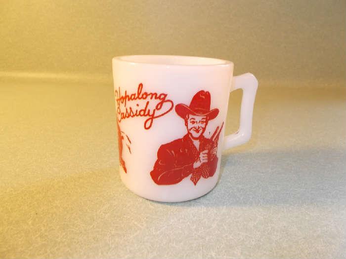 VINTAGE Hopalong Cassidy Cup - 3.5" tall - Hard to find!!!!