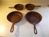 Cast Iron Skillets - Top 2 - #3  -  Bottom 2 - #5