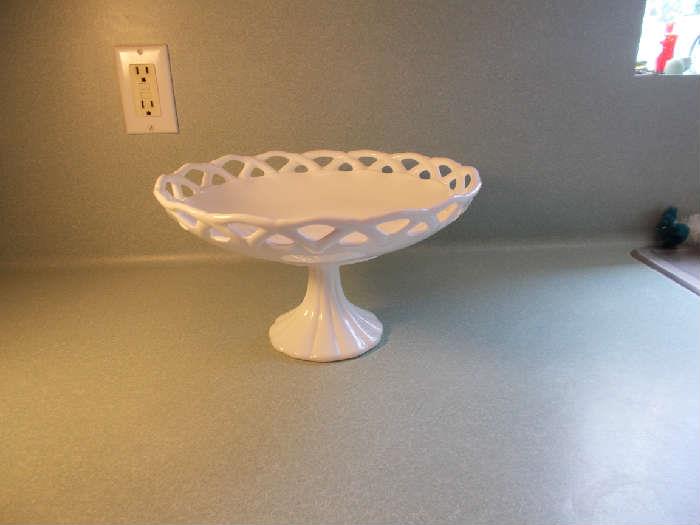 Milk Glass Fruit Bowl on Pedestal - CLASSIC!!!!