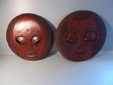 Republic of Angola (Africa) Wooden Masks - 13" wide - Sold as a Pair!!!!!!!