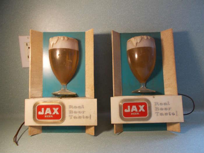 JAX Beer Signs - need re-wiring...sold individually -8.5" X 13" 