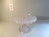 Crystal Cake Plate on Pedestal - NOT American Fostoria!!!!!