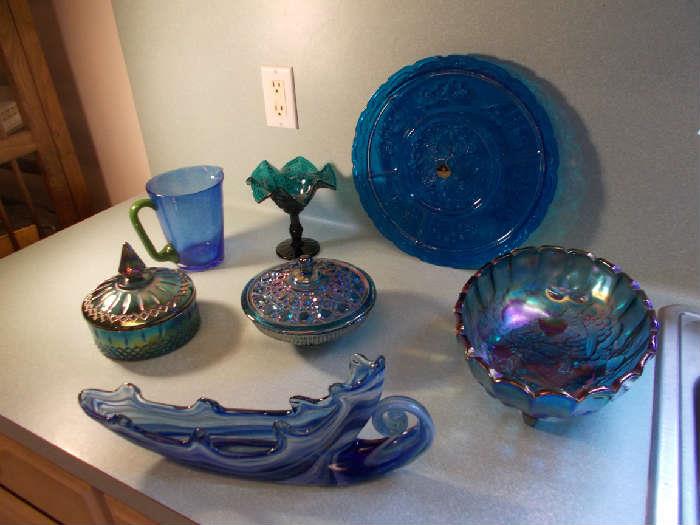 Sampling of BLUE Glassware...