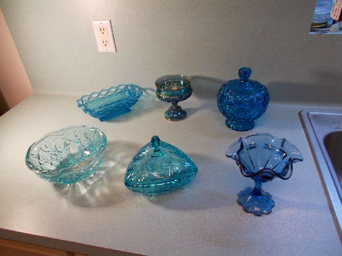 Sampling of Blue Glassware - lots more!!