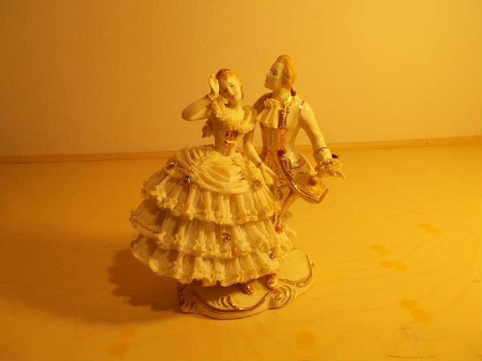 Dresden Art - Made in Germany (485) - Couple Dancing - have 2 - sold individually - 7.5" tall - 7" wide - EXQUISITE