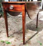 EAGLE-INLAID MAHOGANY PEMBROKE TABLE