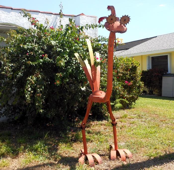 Huge Metal BIG BIRD made from Industrial Parts; Everybody needs one of these in their yard