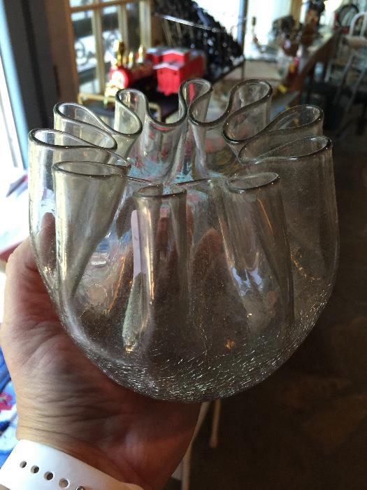 We have several pieces of great Crackle Glass!