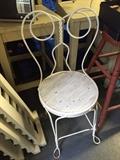 Wire back chair