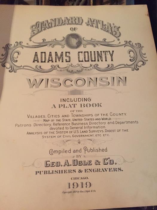 Adams County Wisconsin Plat Book 1919