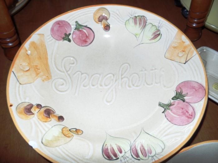 Vintage, California spaghetti plate