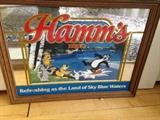Hamm's beer memorabilia mirror wall hanging