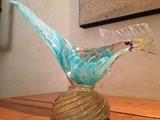 Murano Italy glass art pheasant