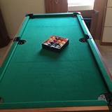 Harvard Foosball table showing eight ball option