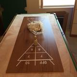 Harvard Foosball Table showing ten pin bowling