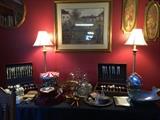 Cutlery, glass, art work, mirror, lamps