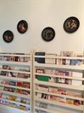Lots of books, DVDs, collector plates