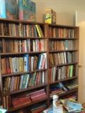 These book cases are for sale, lots of books
