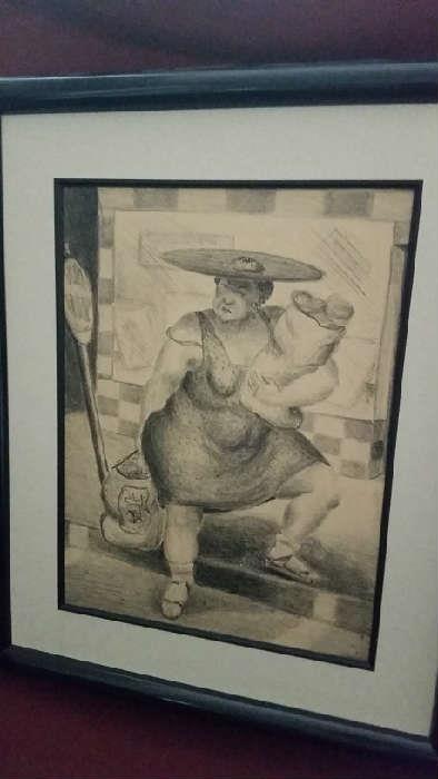 Del Robinson Drawing, one of several that we have