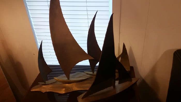 brass decorative sailboats