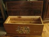 Cedar interior of chest.