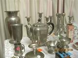 Lots of antique pewter