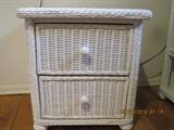 2-drawer plastic wicker stand