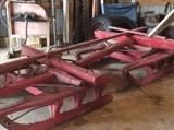 VERY RARE ANTIQUE LUMBERMAN'S SHEIGH IN WONDERFUL CONDITION ALSO HAS HORSE HARNESS