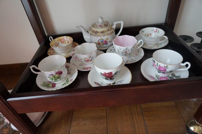 Collection of tea cup sets