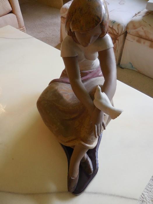 Lladro Girl with Dove