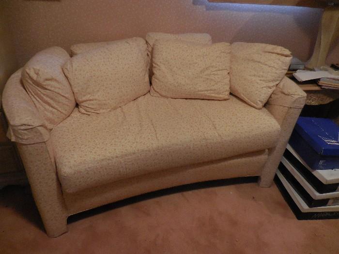 Ivory Slip Cover on top of Love Seat
