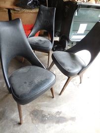 Mid Century Side chairs IN THE GARAGE