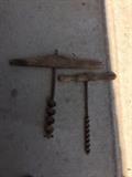 Vintage wood handle drills or augers