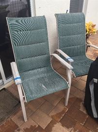 4 patio chairs as is $5.00 each