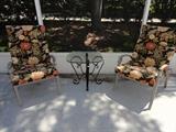 here are the 2 end chairs with the wrought iron table in a 3 pc set.. so this is another option for outdoor entertaining..