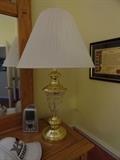 2 BRASS AND GLASS LAMPS THAT LOOK GOOD ANYWHERE