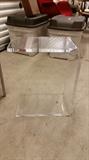 Lucite Side Table 16" wide x 19" high x 9" deep