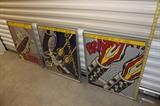Roy Lichtenstein Lithographs (triptych) "As I Opened Fire" 1964