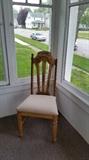 Vintage Dining Chair w/ upholstered seat.