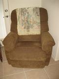 rocker recliner and silk tapestry dated 1930's