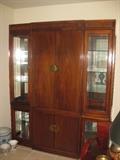 beautiful large two piece display cabinet/bar