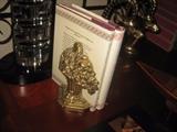 cast metal book ends