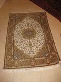 Pure silk hand made and hand knotted purchased in Dubai, excellent condition size 3.3 x 5