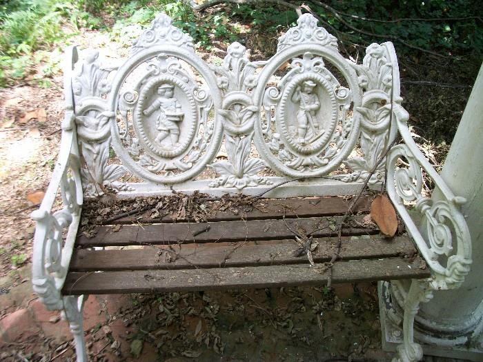 vintage garden bench