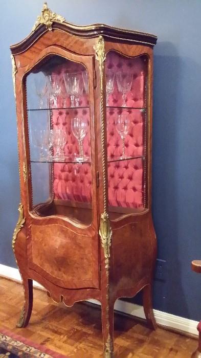 Antique French vitrine cabinet